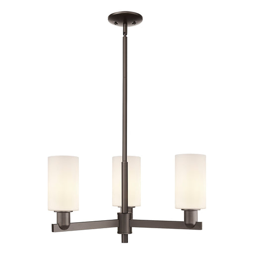 Innovations Clymer 26in 3-Light Pendant | Industrial Oil Rubbed Bronze Steel and Matte White Glass | Kitchen Island & Dining Room | Model 716-3CR-OB-G801