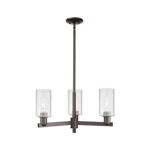 Innovations Clymer 26in 3-Light Pendant | Industrial Oil Rubbed Bronze Steel and Seedy Glass | Kitchen Island & Dining Room | Model 716-3CR-OB-G804
