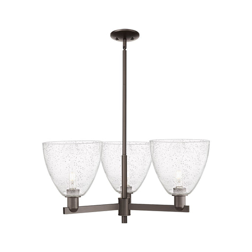 Innovations Bristol 31in 3-Light Pendant | Industrial Oil Rubbed Bronze Steel and Seedy Glass | Kitchen Island & Dining Room | Model 716-3CR-OB-GBD-94