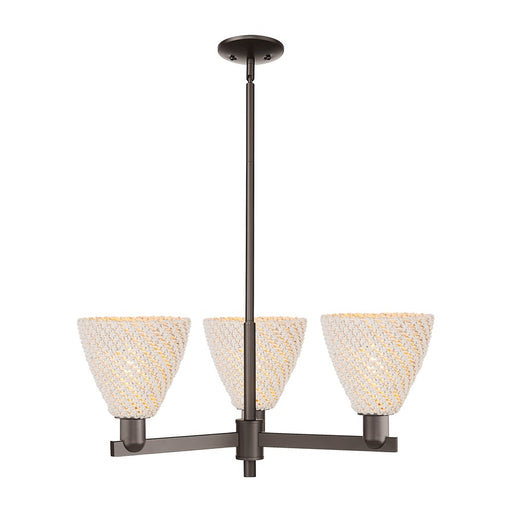 Innovations NB Dome 3Lt 18" Chandelier, OB/NF - 716-3CR-OB-NBD-75-NAT