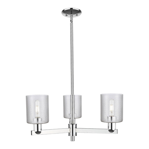 Innovations Cobbleskill 27in 3-Light Pendant | Industrial Polished Chrome Steel and Clear Glass | Kitchen Island & Dining Room | Model 716-3CR-PC-G112