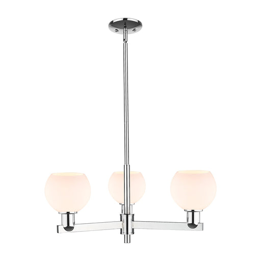Innovations Athens 28in 3-Light Pendant | Industrial Polished Chrome Steel and Matte White Glass | Kitchen Island & Dining Room | Model 716-3CR-PC-G121-6