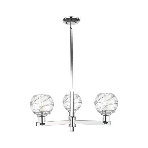 Innovations Athens Deco Swirl 18in 3-Light Pendant | Industrial Polished Chrome Steel and Clear Glass | Kitchen Island & | Model 716-3CR-PC-G1213-6CL