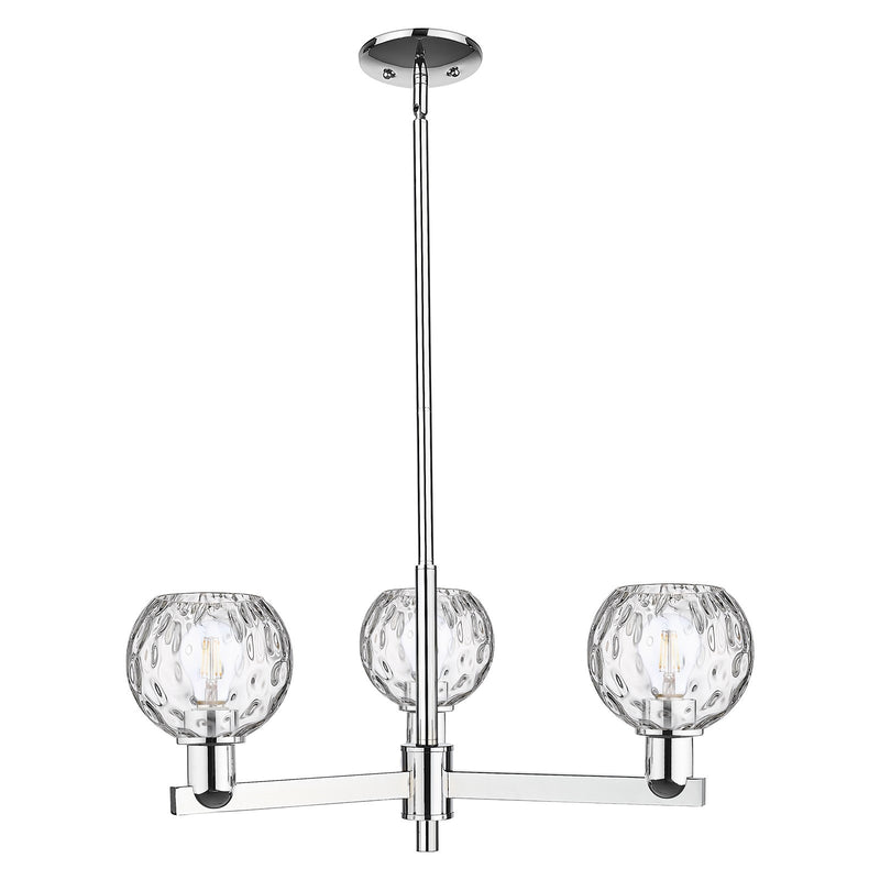 Innovations Athens Water Glass 28in 3-Light Pendant | Industrial Polished Chrome and Clear Glass | Kitchen Island & Dining Room | Model 716-3CR-PC-G1215-6