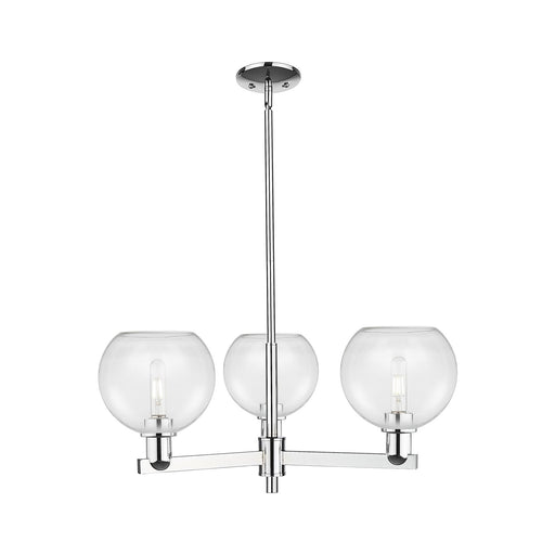 Innovations Athens 30in 3-Light Pendant | Industrial Polished Chrome Steel and Clear Glass | Kitchen Island & Dining Room | Model 716-3CR-PC-G122-8