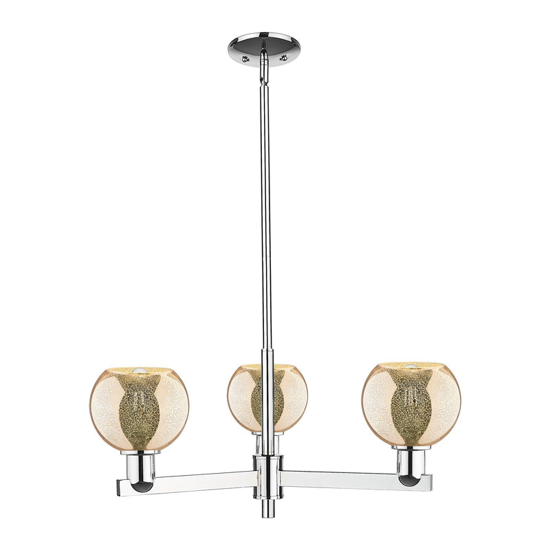 Innovations Athens 28in 3-Light Pendant | Industrial Polished Chrome and Mercury Glass | Kitchen Island & Dining Room | 27.62 x | Model 716-3CR-PC-G128-6