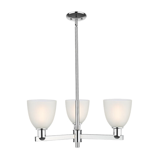 Innovations Castile 28in 3-Light Pendant | Industrial Polished Chrome and White Glass | Kitchen Island & Dining Room | 27.75 x | Model 716-3CR-PC-G381
