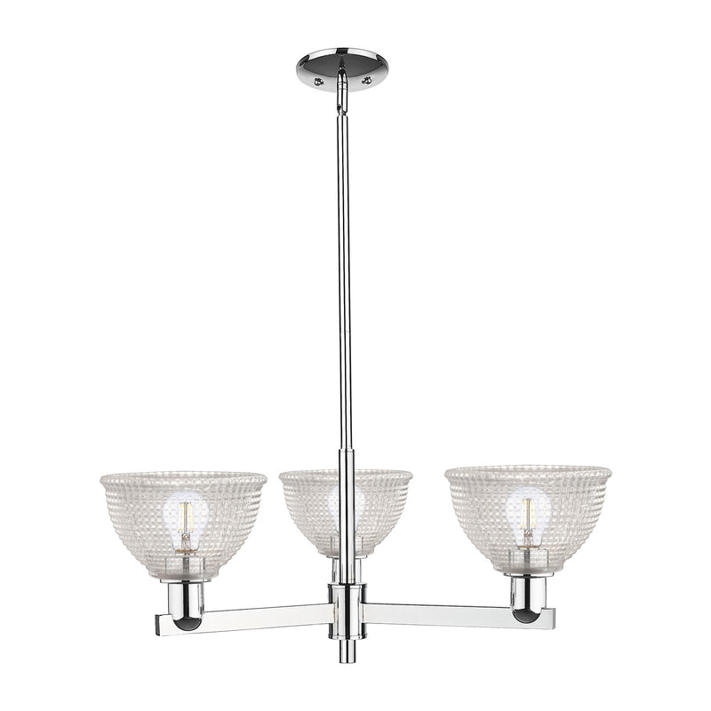 Innovations Arietta 30in 3-Light Pendant | Industrial Polished Chrome Steel and Clear Glass | Kitchen Island & Dining Room | 29.75 | Model 716-3CR-PC-G422