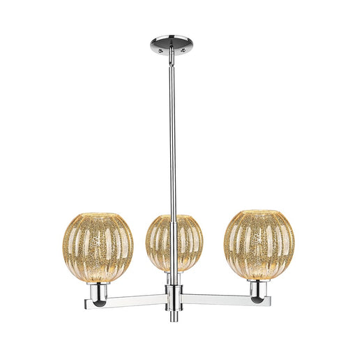 Innovations Preston 3Lt 18" Globe Stem Chandelier, CH/MC - 716-3CR-PC-G458-7ME