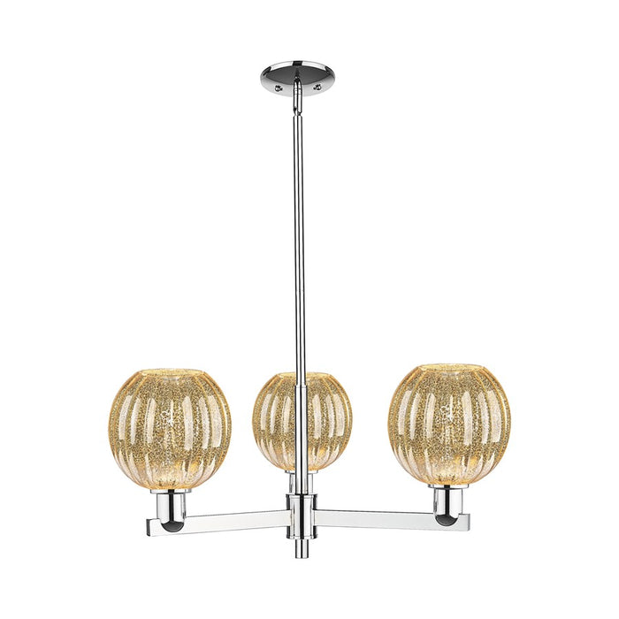 Innovations Preston 3Lt 18" Globe Stem Chandelier, CH/MC - 716-3CR-PC-G458-7ME