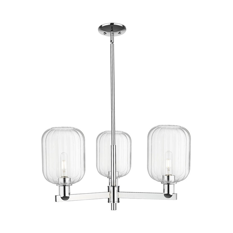 Innovations Preston 3Lt 18" Jar Stem Chandelier, CH/CL - 716-3CR-PC-G460-7CL