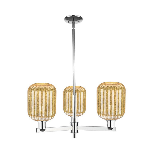 Innovations Preston 3Lt 18" Jar Stem Chandelier, Chrome/MC - 716-3CR-PC-G460-7ME