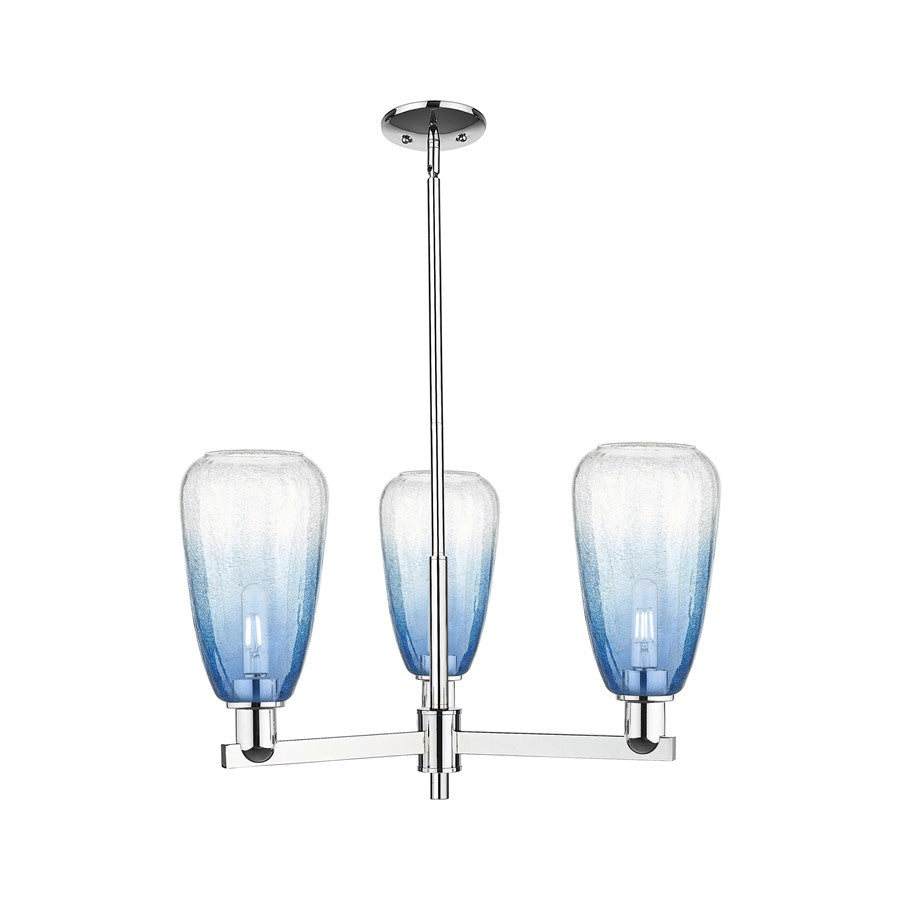 Innovations BH Almond 3Lt 18" Stem Chandelier, CH/SB - 716-3CR-PC-G480-6SB