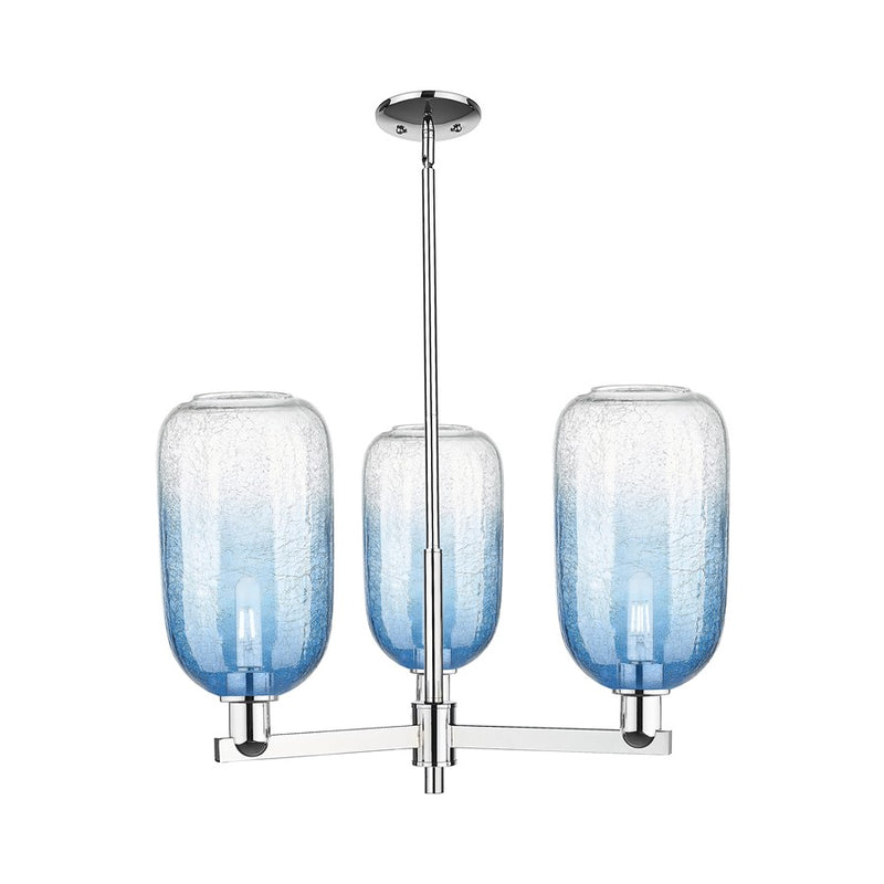 Innovations BH Cloche 3Lt 18" Stem Chandelier, CH/SB - 716-3CR-PC-G482-7SB