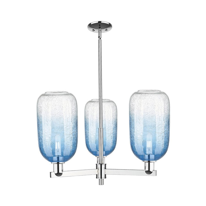 Innovations BH Cloche 3Lt 18" Stem Chandelier, CH/SB - 716-3CR-PC-G482-7SB