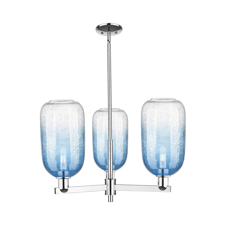 Innovations BH Cloche 3Lt 18" Stem Chandelier, CH/SB - 716-3CR-PC-G482-7SB