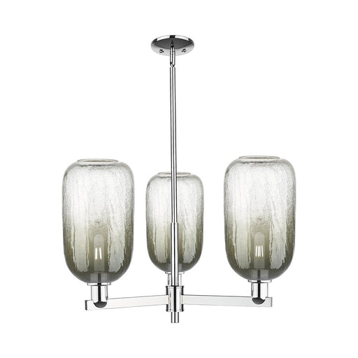 Innovations BH Cloche 3Lt 18" Stem Chandelier, CH/SL - 716-3CR-PC-G482-7SL