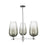Innovations BH Flute 3Lt 18" Stem Chandelier, CH/SL - 716-3CR-PC-G484-7SL