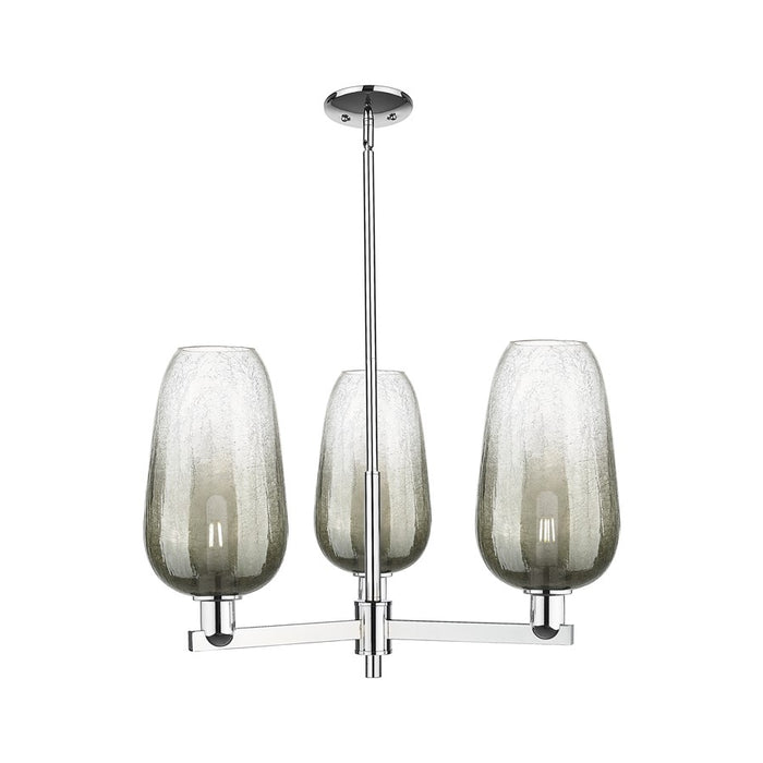 Innovations BH Flute 3Lt 18" Stem Chandelier, CH/SL - 716-3CR-PC-G484-7SL