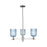 Innovations Bridal Veil 3Lt 18" Chandelier, Chrome/Blue - 716-3CR-PC-G559-5BL