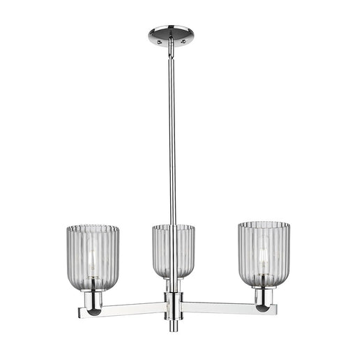Innovations Bridal Veil 3Lt 18" Chandelier, Chrome/Smoke - 716-3CR-PC-G559-5SM
