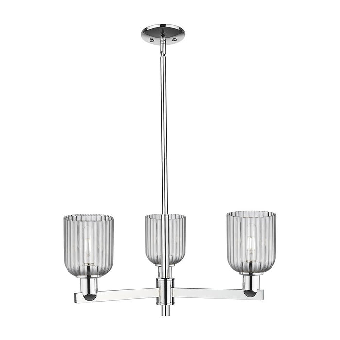 Innovations Bridal Veil 3Lt 18" Chandelier, Chrome/Smoke - 716-3CR-PC-G559-5SM