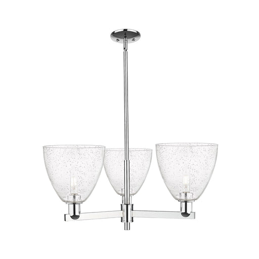 Innovations Bristol 31in 3-Light Pendant | Industrial Polished Chrome Steel and Seedy Glass Dome Shade | Kitchen Island & Dining | Model 716-3CR-PC-GBD-94