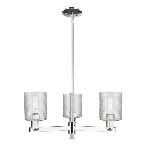Innovations Cobbleskill 27in 3-Light Pendant | Industrial Polished Nickel Steel and Clear Glass | Kitchen Island & Dining Room | Model 716-3CR-PN-G112