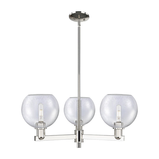 Innovations Athens 30in 3-Light Pendant | Industrial Polished Nickel Steel and Seedy Glass | Kitchen Island & Dining Room | Model 716-3CR-PN-G124-8
