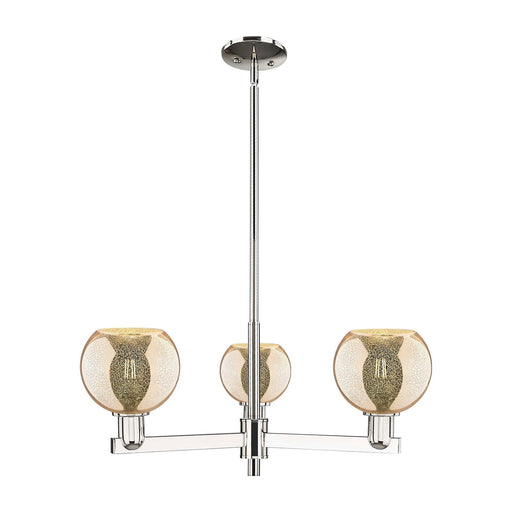 Innovations Athens 28in 3-Light Pendant | Industrial Polished Nickel Steel and Mercury Glass | Kitchen Island & Dining Room | Model 716-3CR-PN-G128-6