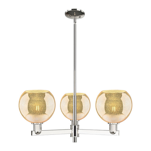 Innovations Athens 30in 3-Light Pendant | Industrial Polished Nickel and Mercury Glass | Kitchen Island & Dining Room | 29.75 x | Model 716-3CR-PN-G128-8