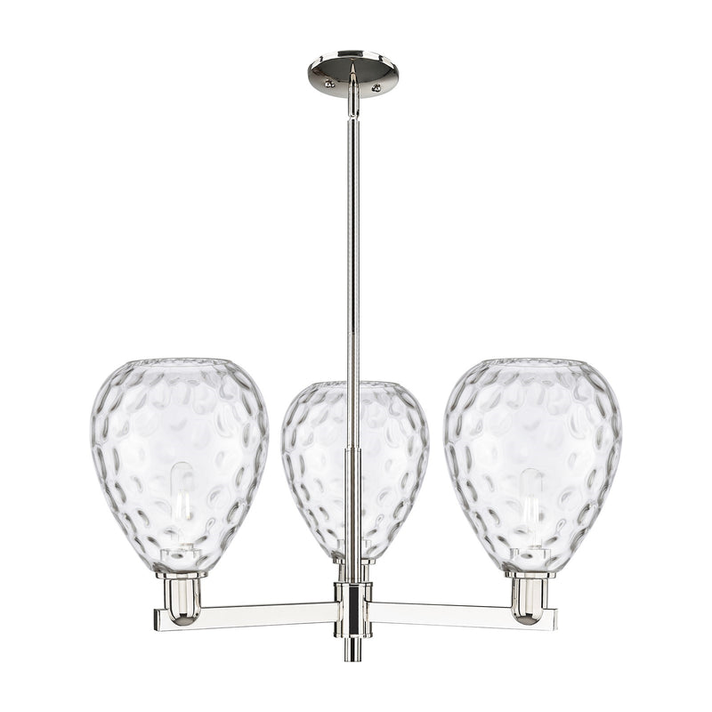 Innovations Waverly 30in 3-Light Pendant | Industrial Polished Nickel Steel and Clear Glass | Kitchen Island & Dining Room | 29.75 | Model 716-3CR-PN-G372