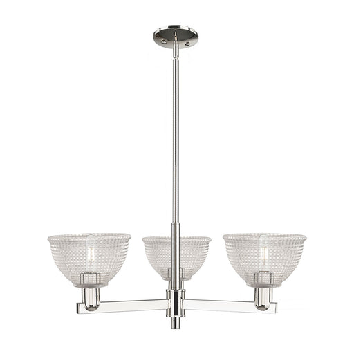 Innovations Arietta 30in 3-Light Pendant | Industrial Polished Nickel Steel and Clear Glass | Kitchen Island & Dining Room | Damp | Model 716-3CR-PN-G422