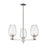 Innovations Preston 3Lt 18" Flute Stem Chandelier, PN/CL - 716-3CR-PN-G457-6CL
