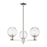 Innovations Preston 3Lt 18" Globe Stem Chandelier, PN/CL - 716-3CR-PN-G458-7CL