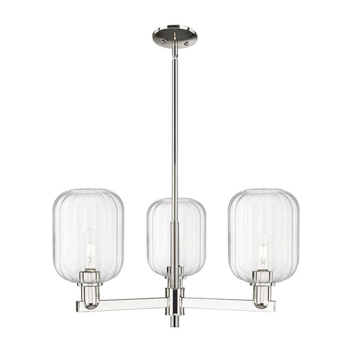 Innovations Preston 3Lt 18" Jar Stem Chandelier, PN/Clear - 716-3CR-PN-G460-7CL
