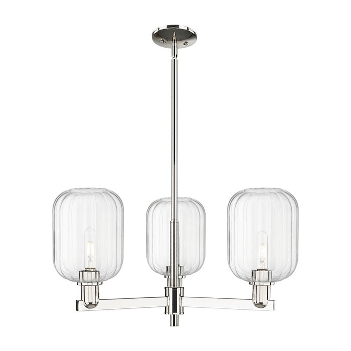 Innovations Preston 3Lt 18" Jar Stem Chandelier, PN/Clear - 716-3CR-PN-G460-7CL