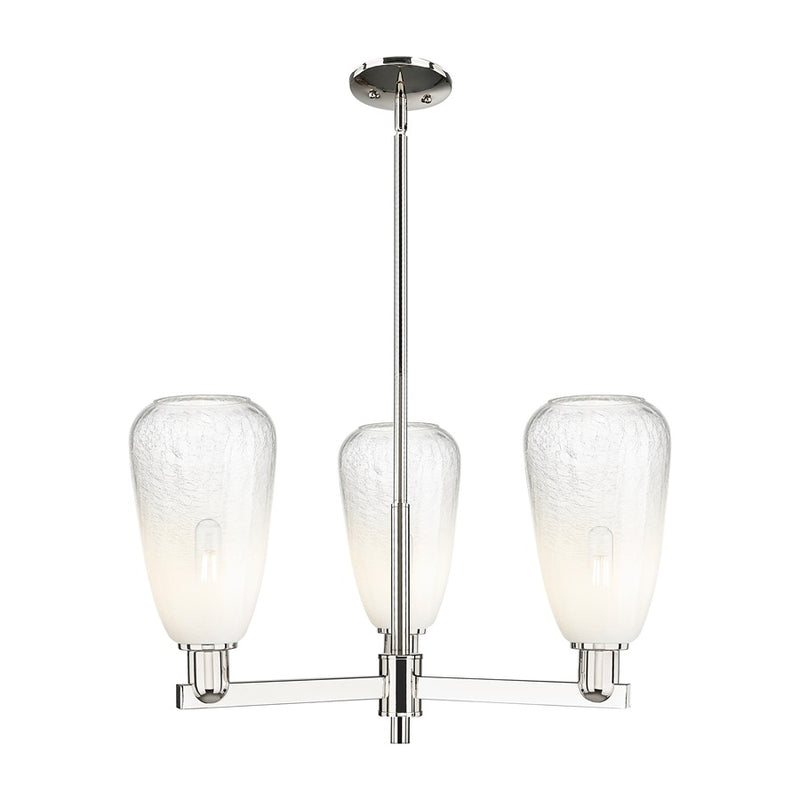 Innovations BH Almond 3Lt 18" Stem Chandelier, PN/OP - 716-3CR-PN-G480-6OP