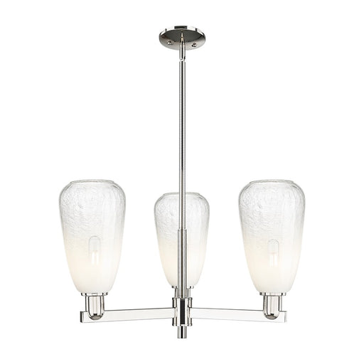 Innovations BH Almond 3Lt 18" Stem Chandelier, PN/OP - 716-3CR-PN-G480-6OP