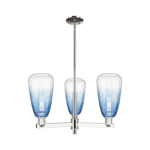 Innovations BH Almond 3Lt 18" Stem Chandelier, PN/SB - 716-3CR-PN-G480-6SB