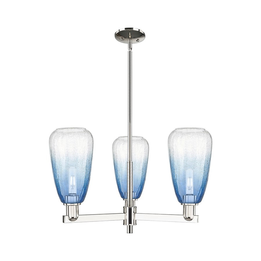 Innovations BH Almond 3Lt 18" Stem Chandelier, PN/SB - 716-3CR-PN-G480-6SB