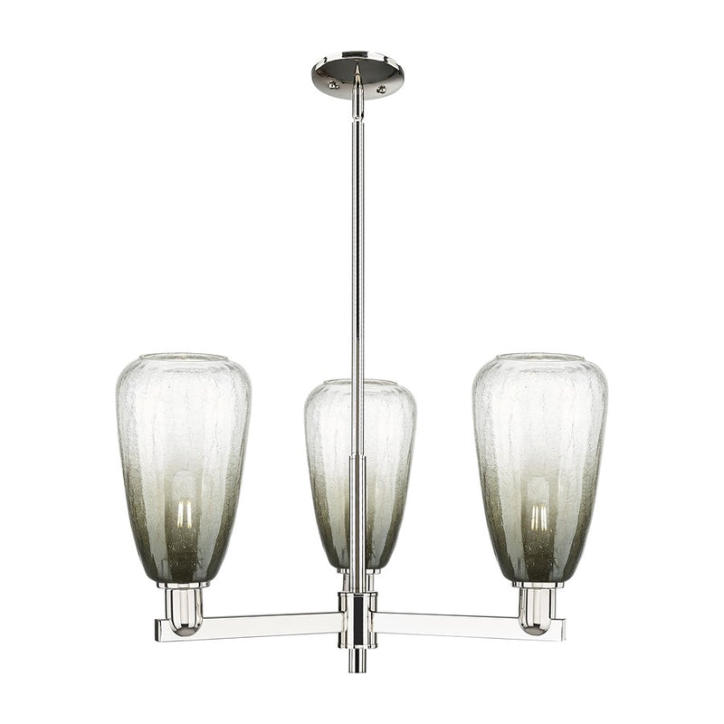 Innovations BH Almond 3Lt 18" Stem Chandelier, PN/SL - 716-3CR-PN-G480-6SL