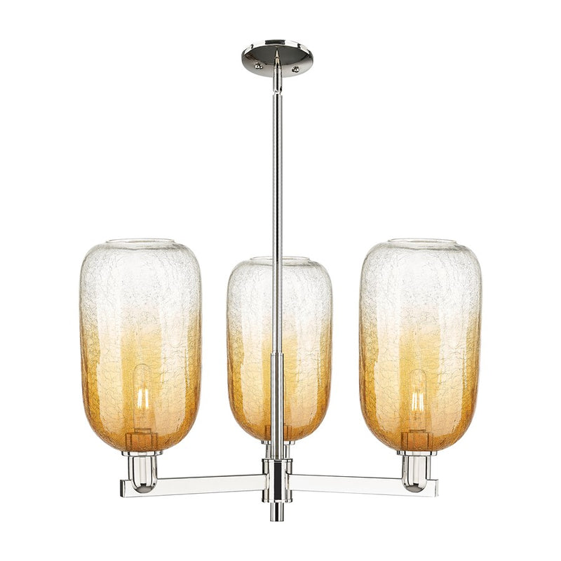 Innovations BH Cloche 3Lt 18" Stem Chandelier, PN/AM - 716-3CR-PN-G482-7AM
