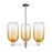 Innovations BH Cloche 3Lt 18" Stem Chandelier, PN/AM - 716-3CR-PN-G482-7AM
