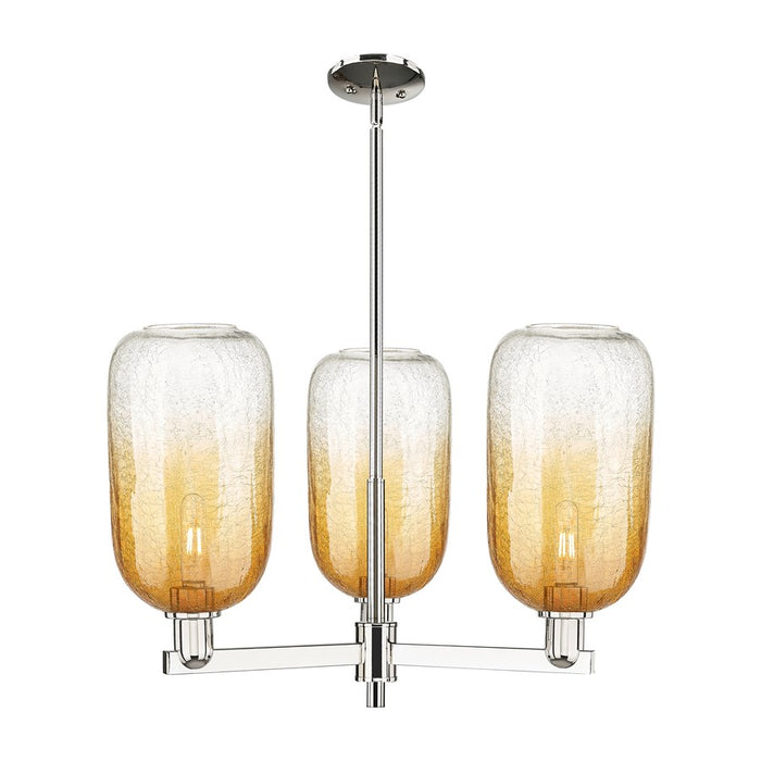Innovations BH Cloche 3Lt 18" Stem Chandelier, PN/AM - 716-3CR-PN-G482-7AM