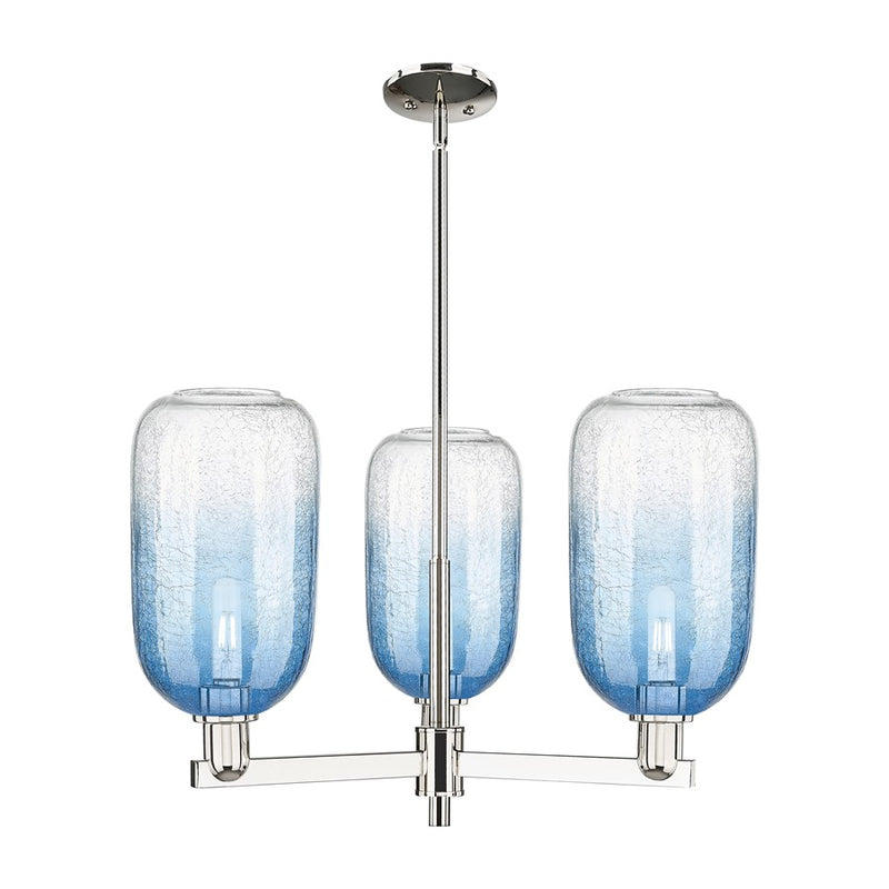 Innovations BH Cloche 3Lt 18" Stem Chandelier, PN/SB - 716-3CR-PN-G482-7SB