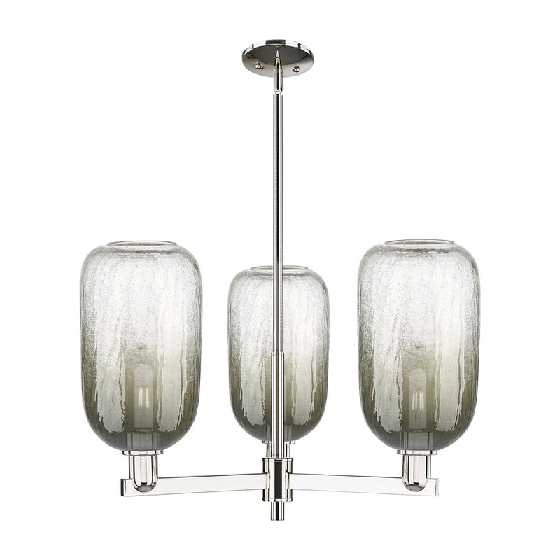 Innovations BH Cloche 3Lt 18" Stem Chandelier, PN/SL - 716-3CR-PN-G482-7SL