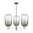 Innovations BH Cloche 3Lt 18" Stem Chandelier, PN/SL - 716-3CR-PN-G482-7SL