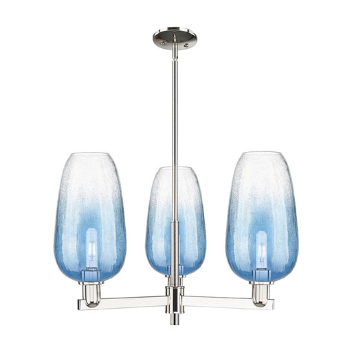 Innovations BH Flute 3Lt 18" Stem Chandelier, PN/SB - 716-3CR-PN-G484-7SB