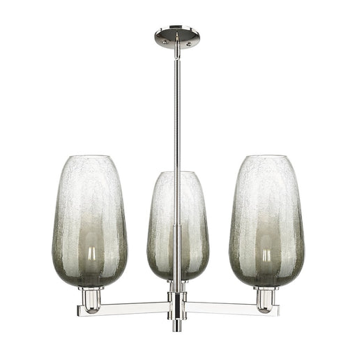 Innovations BH Flute 3Lt 18" Stem Chandelier, PN/SL - 716-3CR-PN-G484-7SL